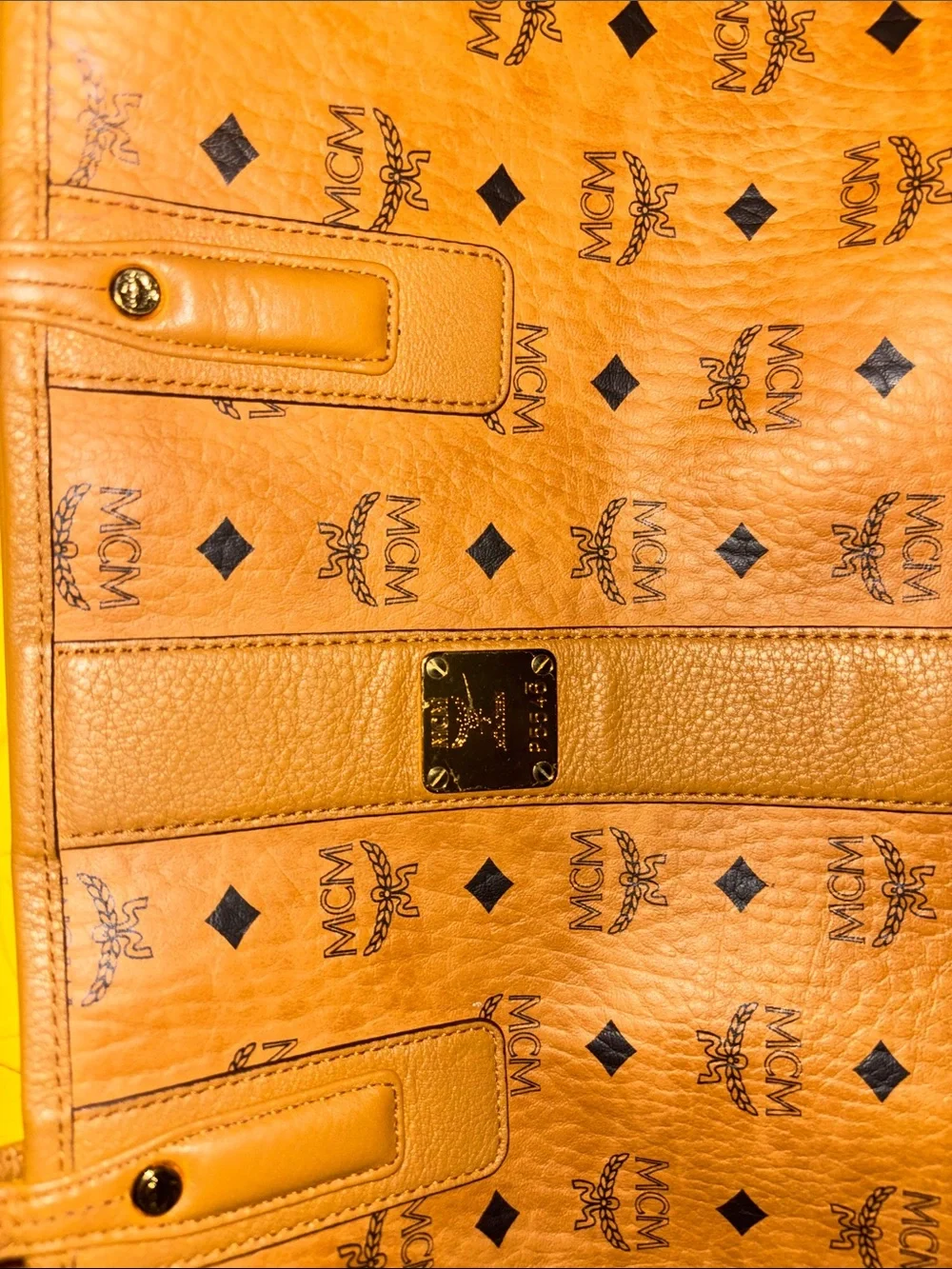 MCM Large Reversible Cognac Liz Visetos Shopper Tote Pre-owned